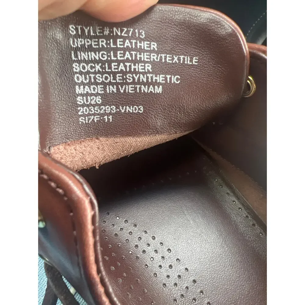 Madewell Women's The Jamie Boat Shoes Comfort Leather Cherry Wood Size 11 NWOB